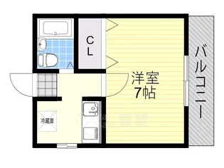 コーポラスユニ【3階】の間取り