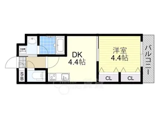 プレジオ江坂【6階】の間取り