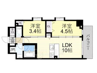 大阪府大阪市淀川区加島4丁目【マンション】の間取り