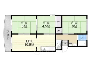 浪速コーポ【4階】の間取り