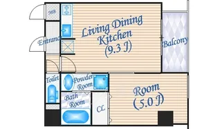 プレアデス千里山田【4階】の間取り