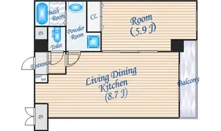プレアデス千里山田【6階】の間取り