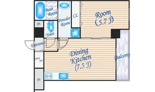 プレアデス千里山田【7階】の間取り