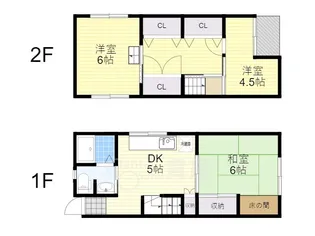 大阪府吹田市千里山東1丁目【タウンハウス】の間取り
