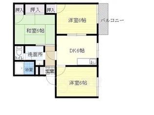タウニー北春日丘C棟【2階】の間取り