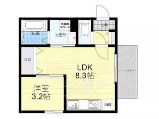 アート千里山月が丘【2階】の間取り