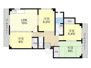 サンフレア千里丘【3階】の間取り