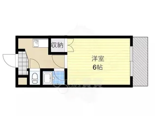 ジュネスTUKUMO【1階】の間取り