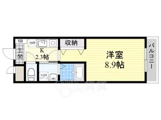 ジュネス・ブランドール【1階】の間取り