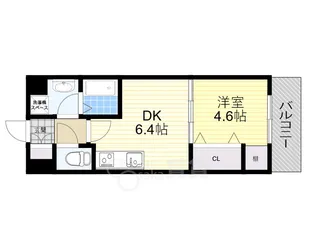 Shining江坂離宮【9階】の間取り