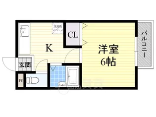 プレミアメゾン東みのお【1階】の間取り