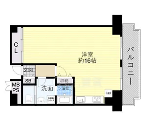 サンマンション江坂【6階】の間取り