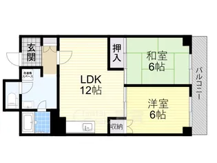 千里ピュアーライフ【3階】の間取り