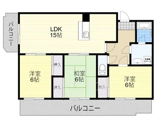 グランドール山口【1階】の間取り