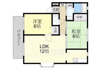 グリーンハイツ万博公園2【2階】の間取り