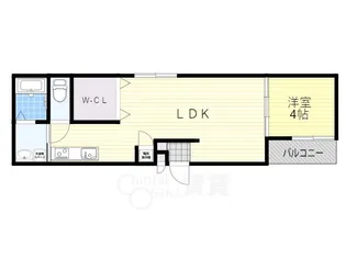 Fメゾン上新庄2【1階】の間取り