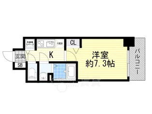 ディームス江坂【3階】の間取り