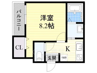 フジパレス井高野Ⅱ番館【3階】の間取り