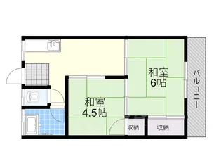第1吉田文化【2階】の間取り