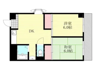 三番グリーンハイツ【2階】の間取り