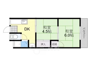 大阪府茨木市園田町【アパート】の間取り