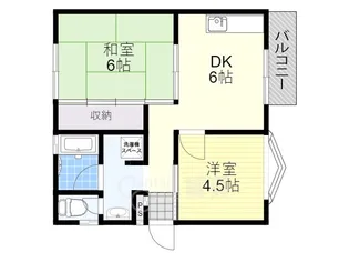 いかはなハイツB棟【2階】の間取り