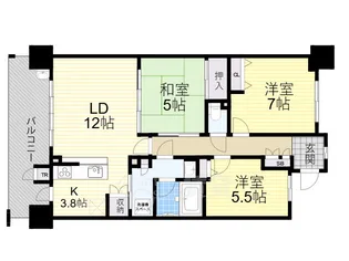 プレミスト北千里クラッシィGH棟【7階】の間取り