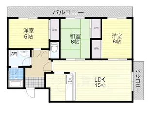 パークヒル尾崎【1階】の間取り