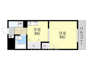 グリーンヒル2【307号室】の間取り