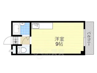 箕面コウメイハイツ【4階】の間取り