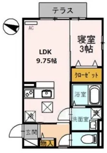 クラインガルテン A棟【1階】の間取り