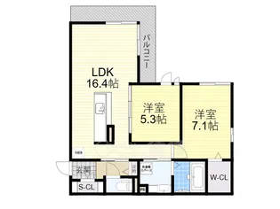 グランディールさわらぎ【2階】の間取り