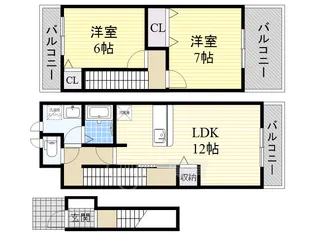 グッドウェリング上の坂【2階】の間取り