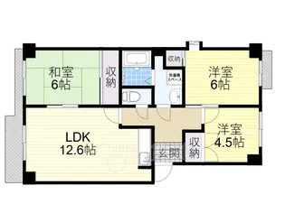 千里サザンテラス【6階】の間取り