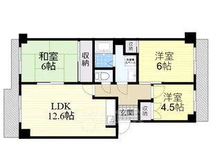 千里サザンテラス【3階】の間取り