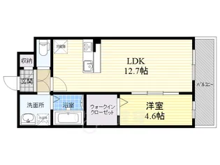 トレンヴィラ北摂【2階】の間取り