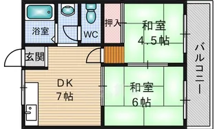 サンハイムツルノ【3階】の間取り