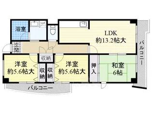 イリス南茨木【5階】の間取り