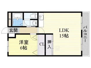 1LDKの間取り画像