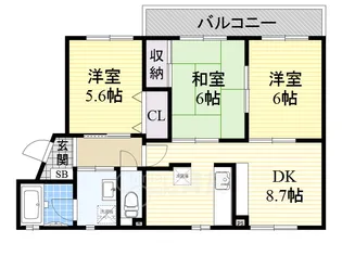 ジュネスト一番館【2階】の間取り