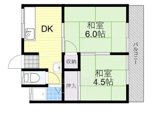 園田ハイムB棟【2階】の間取り