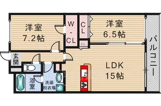クレセントコート【4階】の間取り