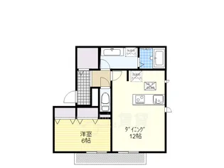 キャトル・メゾン【1階】の間取り