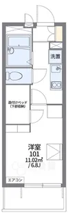 レオパレスミント千里【3階】の間取り