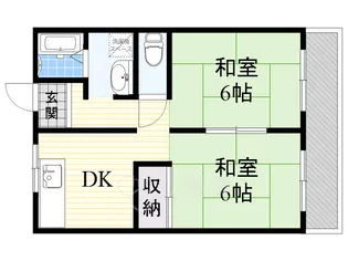 水尾グリーンハイツC棟【2階】の間取り