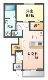 1LDKの間取り画像