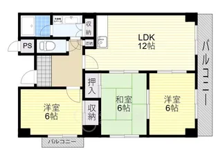 ピアドミール【6階】の間取り