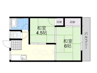 第2吉田文化【2階】の間取り
