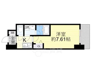 ブランシエスタ天満【8階】の間取り