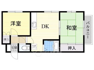 大阪府茨木市上穂東町【アパート】の間取り